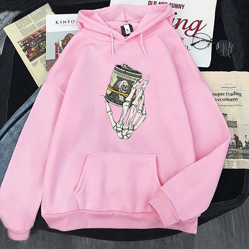 Money Roll 100 Hundred Dollar Hoodies Long Sleeve Male Sweatshirts High Street Streetwear Women Casual Mens