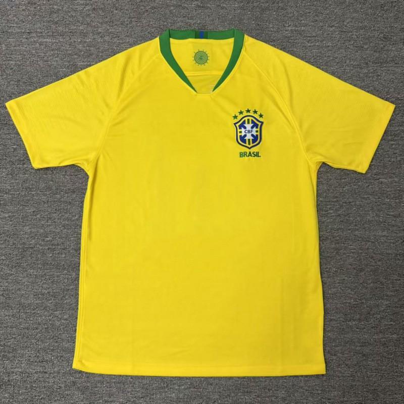 Brazil Training Football Jersey Fans Edition Short Sleeve Soccer Shirts Unisex Women
