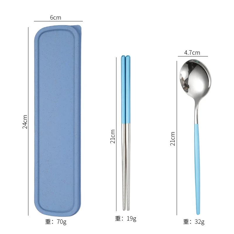 

Набор столовой посуды из нержавеющей стали Новый набор столовых приборов Нож Вилка Ложка Набор столовой посуды с коробкой Инструменты Дорожный набор столовой посуды