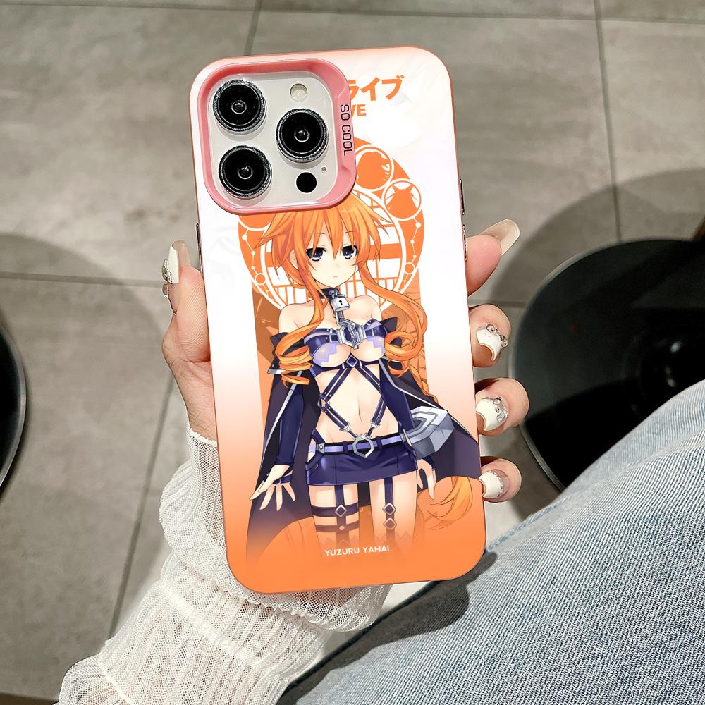 

Date a Live Yamai Kaguya Pink Translucent Mobile Phone Case for iPhone 17 16 15 14 13 12 11 X XR XS Air Pro Max Plus Colorful iPhone 14 Plus