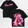 Hot Anima Hazbin Hotel Graphic Print Washed Tshirt Retro Cartoon Character Washed Shirt Movie Harajuku Fan Oversized TShirt