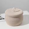 Cotton Rope Storage Basket Egg Basket Toilet Paper Basket Knitted Bin Living