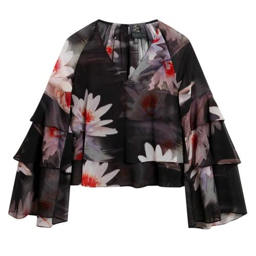 Ted Baker Womens/Ladies V Neck Loose Ruffle Blouse