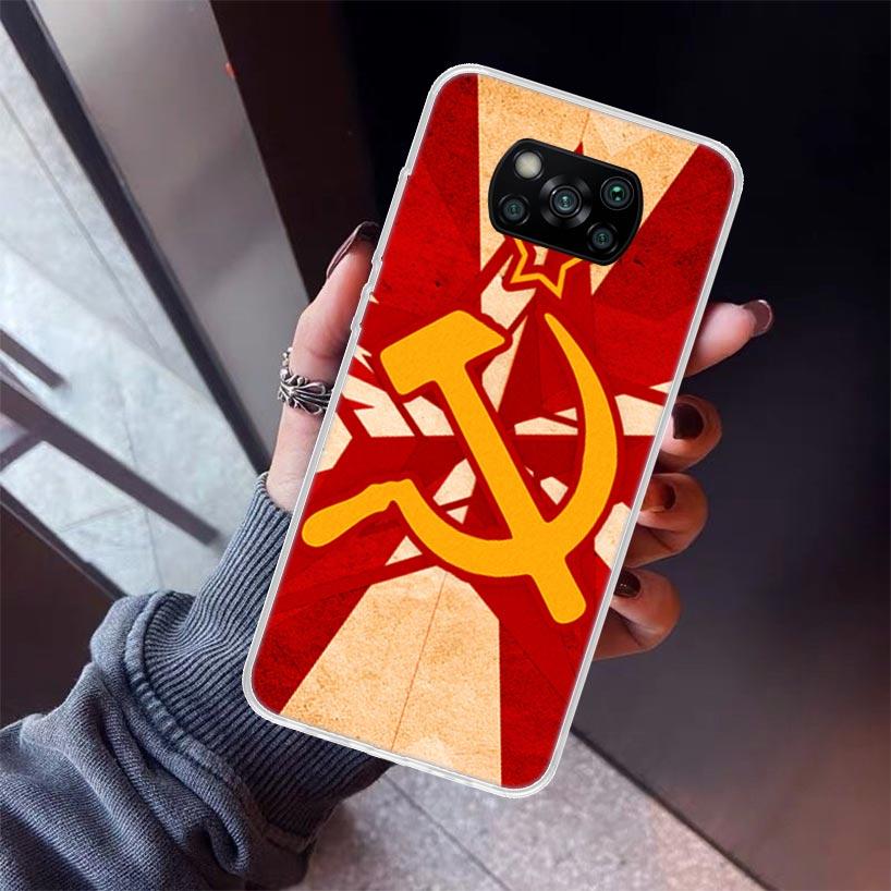 

Vintage USSR CCCP Phone Case For Xiaomi Poco X5 X6 X7 Pro F7 Ultra M7 Redmi 15C 15 13C 13 12C 12 10 10C 10A 9 9C 9T 9A Cover Poc Redmi 10C