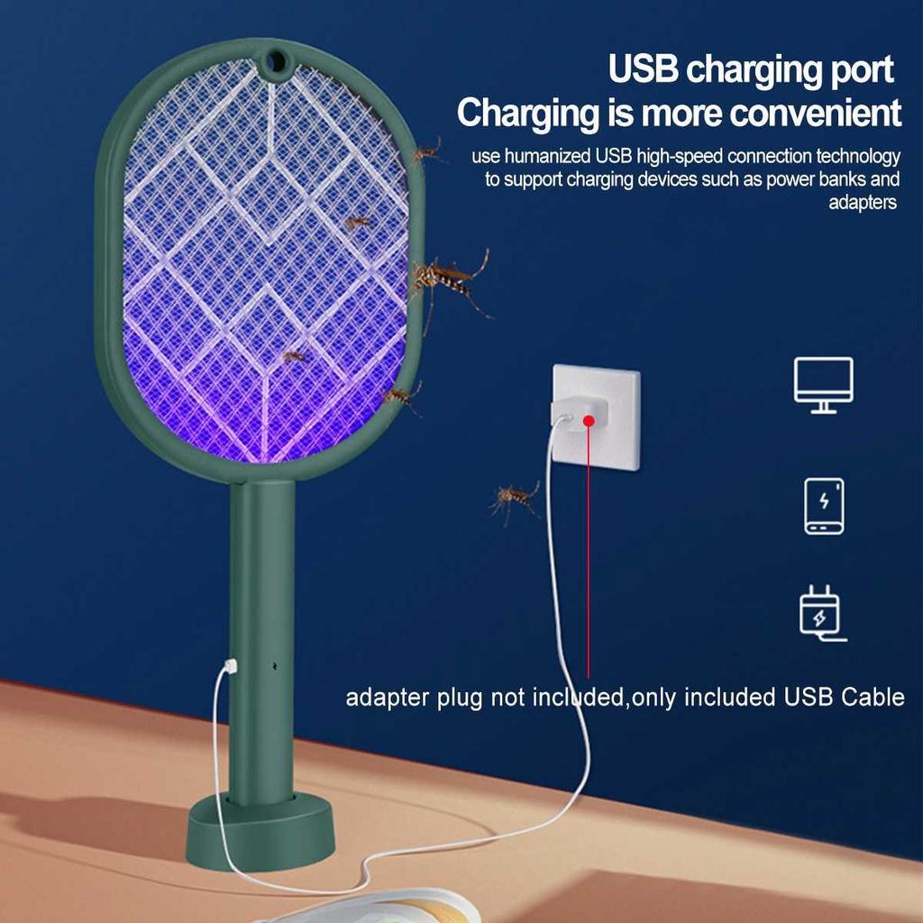 

2-в-1 USB 4000V Электрическая ракетка для насекомых Мухобойка Zapper USB Перезаряжаемая летняя мухобойка для комаров Kill Fly Bug Zapper Killer Trap