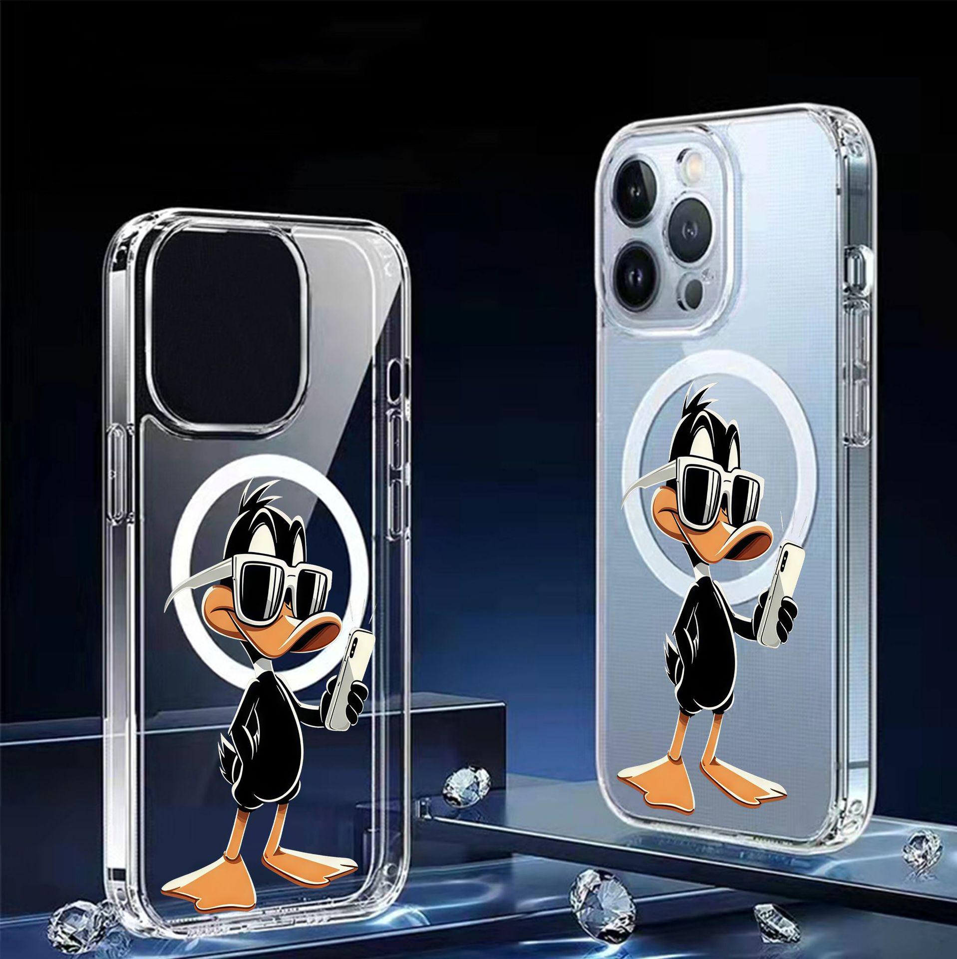 

Handsome Ugly Duckling Transparent Magnetic Case for iPhone 15/16/17 Pro Max - Full Coverage. Galaxy S24 прозорий