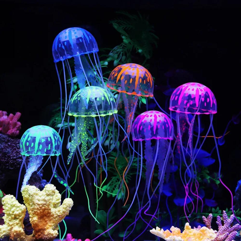 Medusa Artificiale Decorativa per Acquari in Colori Mozzafiato Tentacoli Morbidi e Flessibili Aggiungono un Tocco Magico all'Acquario