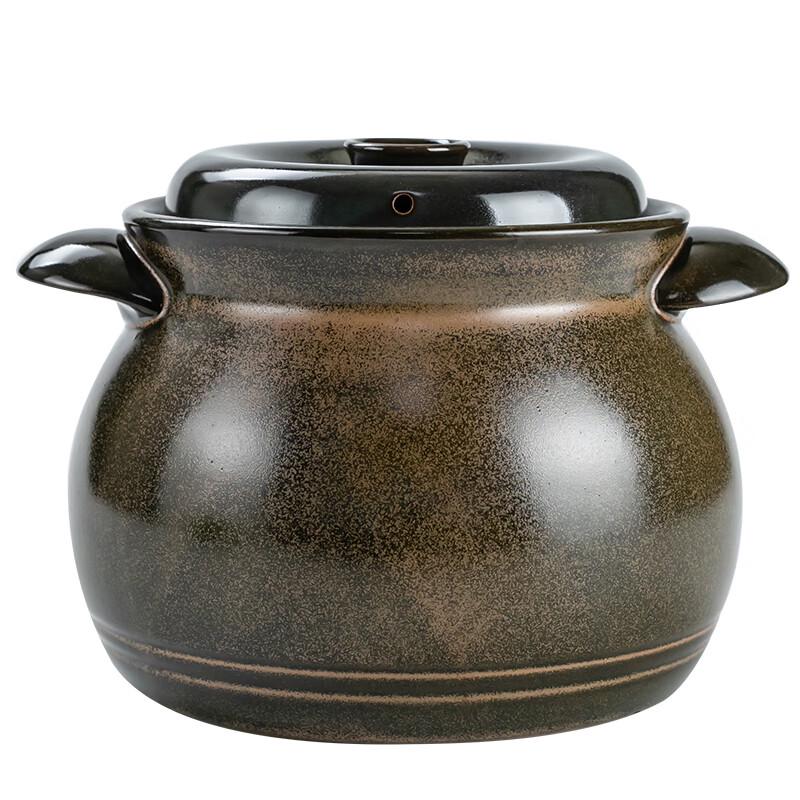 Retro Clay Stew and Soup Pot