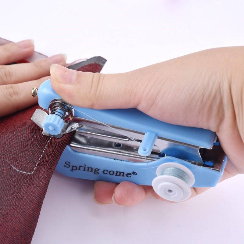 Random Color Mini Sewing Machines Needlework Hand-Held Clothes Sewing Tools