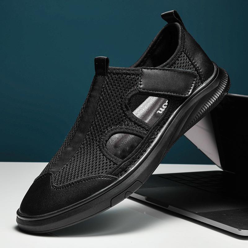 Hot Sale Mens Summer Sneakers Outdoor Men Beach Sandals Handmade Man Mesh Shoes Hollow Out Footwear New Breathable Casual Shoes