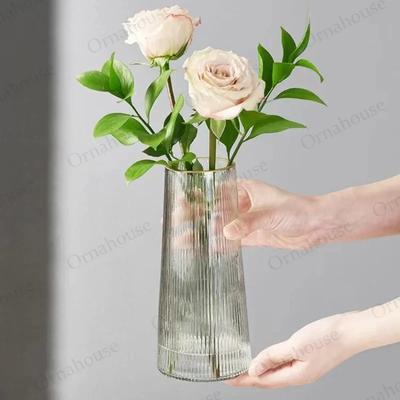 Vaso in vetro nordico creativo trasparente fiori acquatici decorazione minimalista in vetro da tavolo vaso in ceramica vasi per fiori