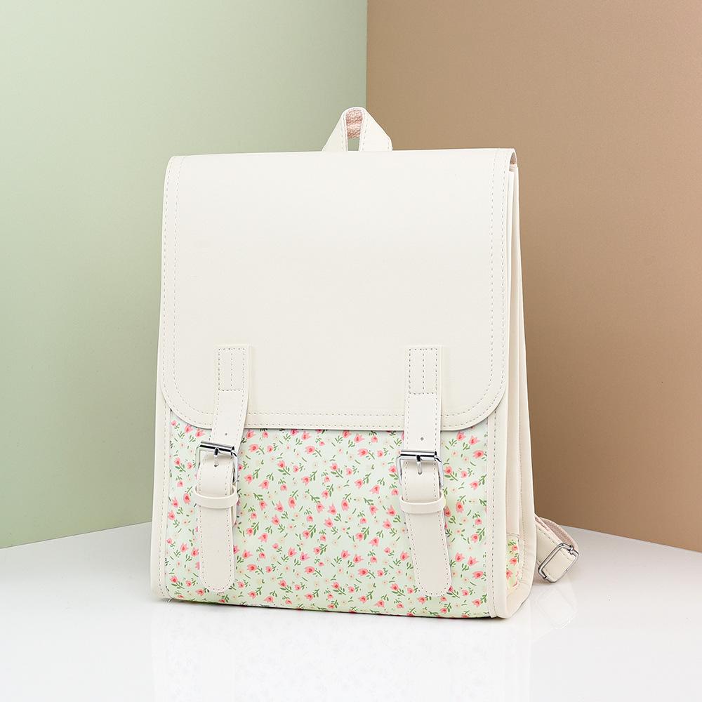 Hochwertiger Schulranzen, Nischendesign, Rucksack mit kleinem Blumenmuster, Mehrschichtiger Rucksack