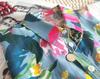 Clearance Women's French Art Print Silk-Cotton Button-Down Long Sleeve Shirt - Medium