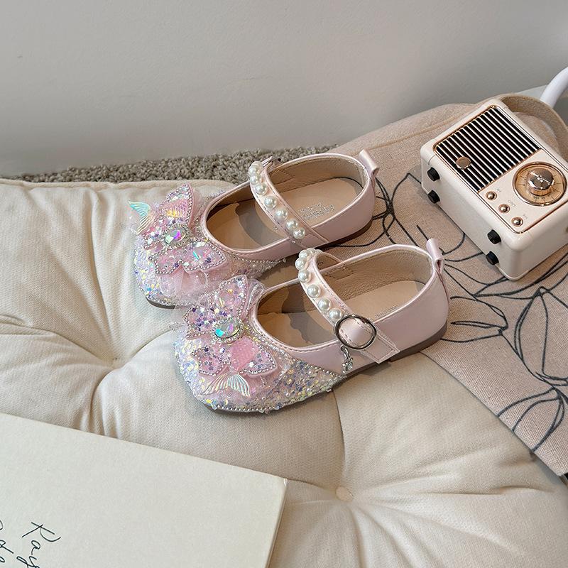 

Children s small leather shoes girls shoes 2026 spring new girls soft-soled rhinestone single shoes princess children s performance shoes sizes 23-25: buy a set of 3 pairs рожевий