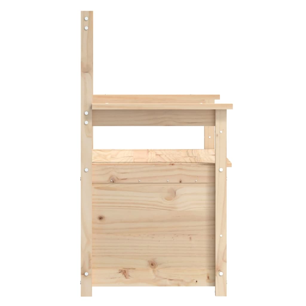 Vidaxl Bench, 112.5X51.5X96.5 Cm, Solid Pine Wood