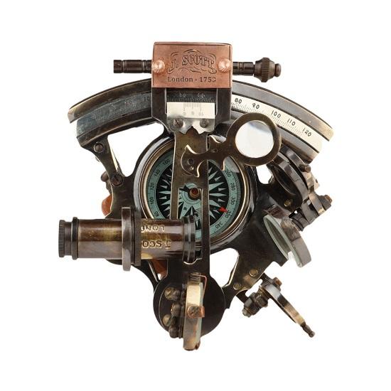 Морской секстант, Подарок с индивидуальной гравировкой, Латунный секстант, Рабочий компас, Подарок для отца, Подарок на годовщину, Морской подарок С ЯЩИКОМ