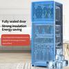 Mini Fridge 92L Retro Refrigerator LED Light Large Capacity Silver Color Handle Adjustable Temperature Sealed Adhesive Tape Red Dual Zone Kitchen