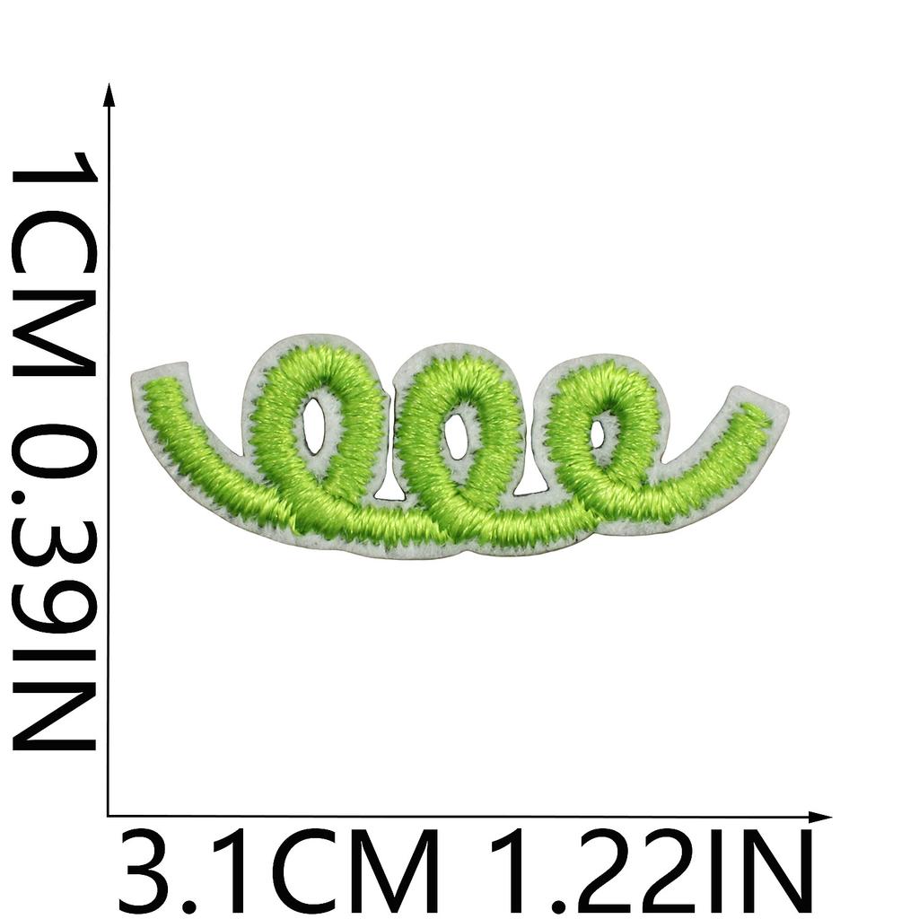 DIY handmade decorative cloth stickers colored digital stickers bag change dress up music note bow computer embroidery label3 pcs MOQ, mix styles