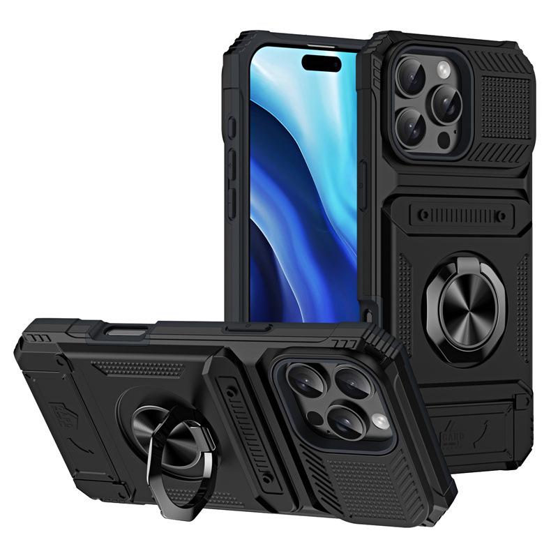 Bracket Card Slot iPhone 17 Pro Max Case, Compatible with Apple 17/16, Drop-Proof Design, Ideal for Cross-Border and Foreign Trade.