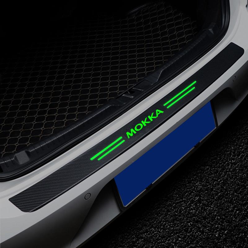 Luminous Car Sill Waterproof Strip Tape Door Threshold Stickers for Opel Mokka Logo Insignia Zafira Corsa Meriva Crossland X