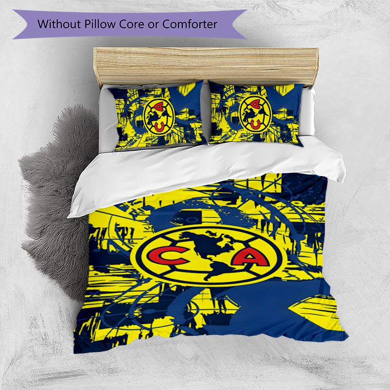 Club América 3pcs Bedding Set Duvet Cover Closure Includes 1 Duvet Cover & 2 Pillowcases for All Seasons Bedroom Home Dorm Decor