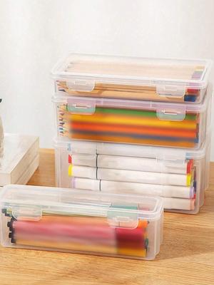 1/3/5 Stück Federmäppchen Box Transparent Kunststoff Stiftebox Für Schüler Ohne Druck Etui Zubehör Stifte Kleinteile Aufbewahrung