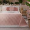 VELVI Quilted Bedspread - Delicate Powder Pink - 170x210 Cm
