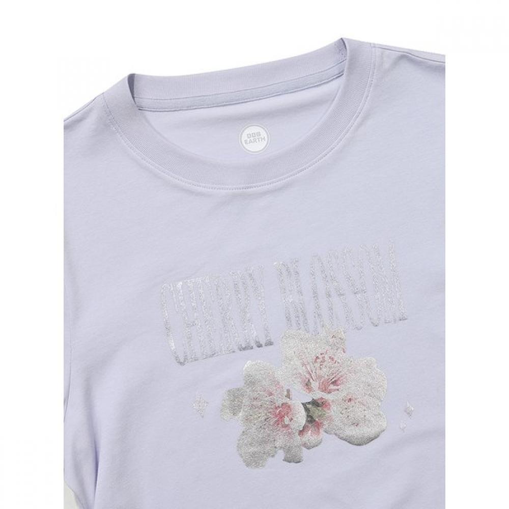 BBC EARTH Women ShorT Sleeve T shirT Cherry Blossom  Lilac 