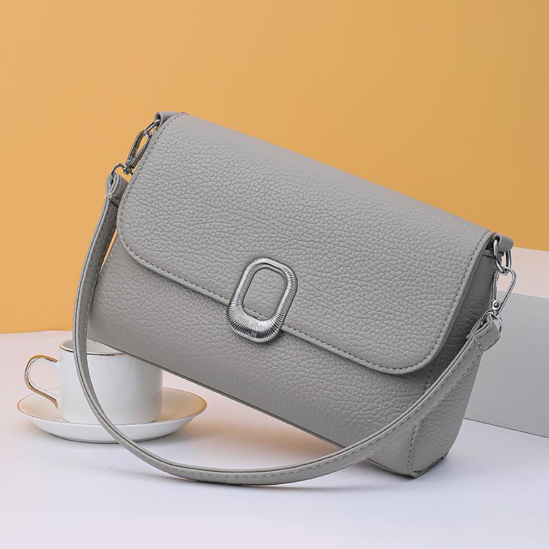 Sac Bandoulière en Cuir Souple pour Femmes Sac à Épaule Aisselle Grande Capacité Commuter Petit Sac Carré