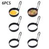 6pcs Round Omelette Mold Stainless Steel Pancake Mold Practical Fried Egg Rings  Breakfast