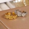 Trend Geometric Stainless Steel Open Rings for Women Men Gold Color Cool Vintage Adjustable Rings Party Jewelry Gifts Wholesale