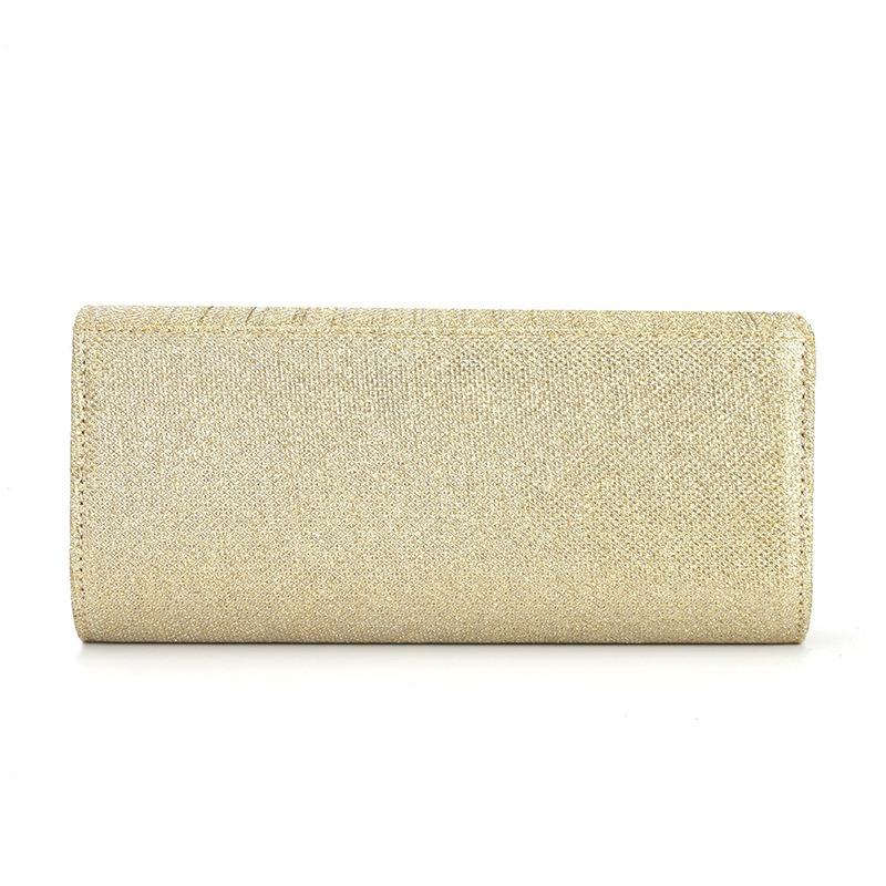 Dámská taška na večeři Řetízkový popruh Crossbody vráska Party Večerní taška na líčení Šití Svatební kabelka
