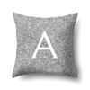 Polyester Pillowcase Automobile Decoration Home 26 English Letters Gray Dot Printed Sofa Bed Pillowcase