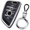 Soft Tpu Key Case Fits for 2024 BMW M8 X1 X2 X3 X5 540I 750I 3 Series Smart Car Key Remote Fob