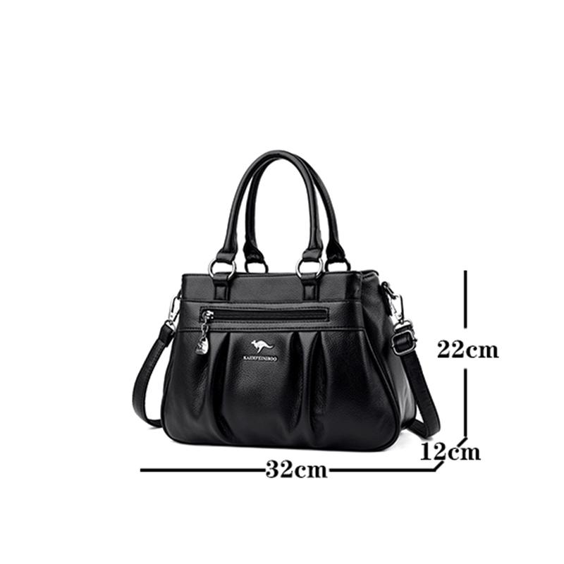 Vintage Casual Womens Shoulder Bags High Quality Leather 3 Layer Large Capacity Tote Bag 2022 Ladies Designer Messenger Bags