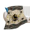 Bee Blanket Flower Printed Flannel Blanket Air Conditioning Blanket Nap Blanket