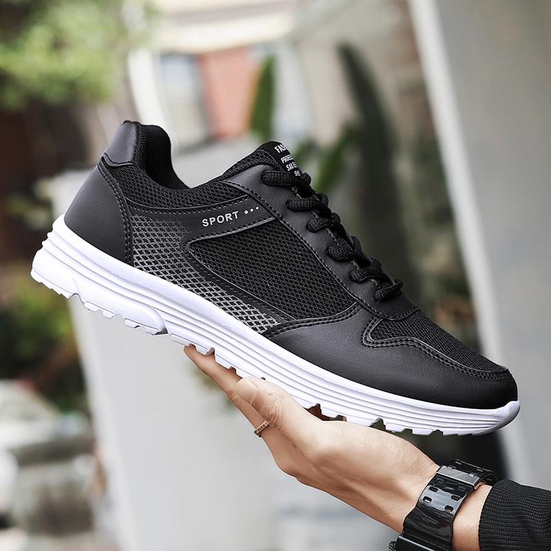Nuove Scarpe Nere da Corsa Jogging Sneakers Casual Scarpe da Esterno in Rete Traspirante Uomo Leggere Ammortizzanti Scarpe Sportive