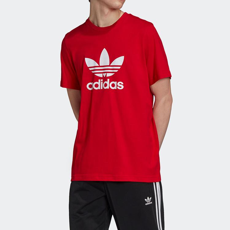 Adidas Originals Trefoil Sport Short Sleeve T-Shirt Men Tops Light-Scarlet GD9912