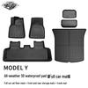 2022 Tesla Model Y TPE Non-Slip Wear-Resistant Foot Pads: 5/7-Seat Front & Rear Trunk Mats
