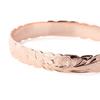 Hawaiian Jewelry Bangle 10mm Cutout Wave Plumeria Pink Gold Coating 8 Inches Jewelry [LocoMocoAloha] [Genuine]