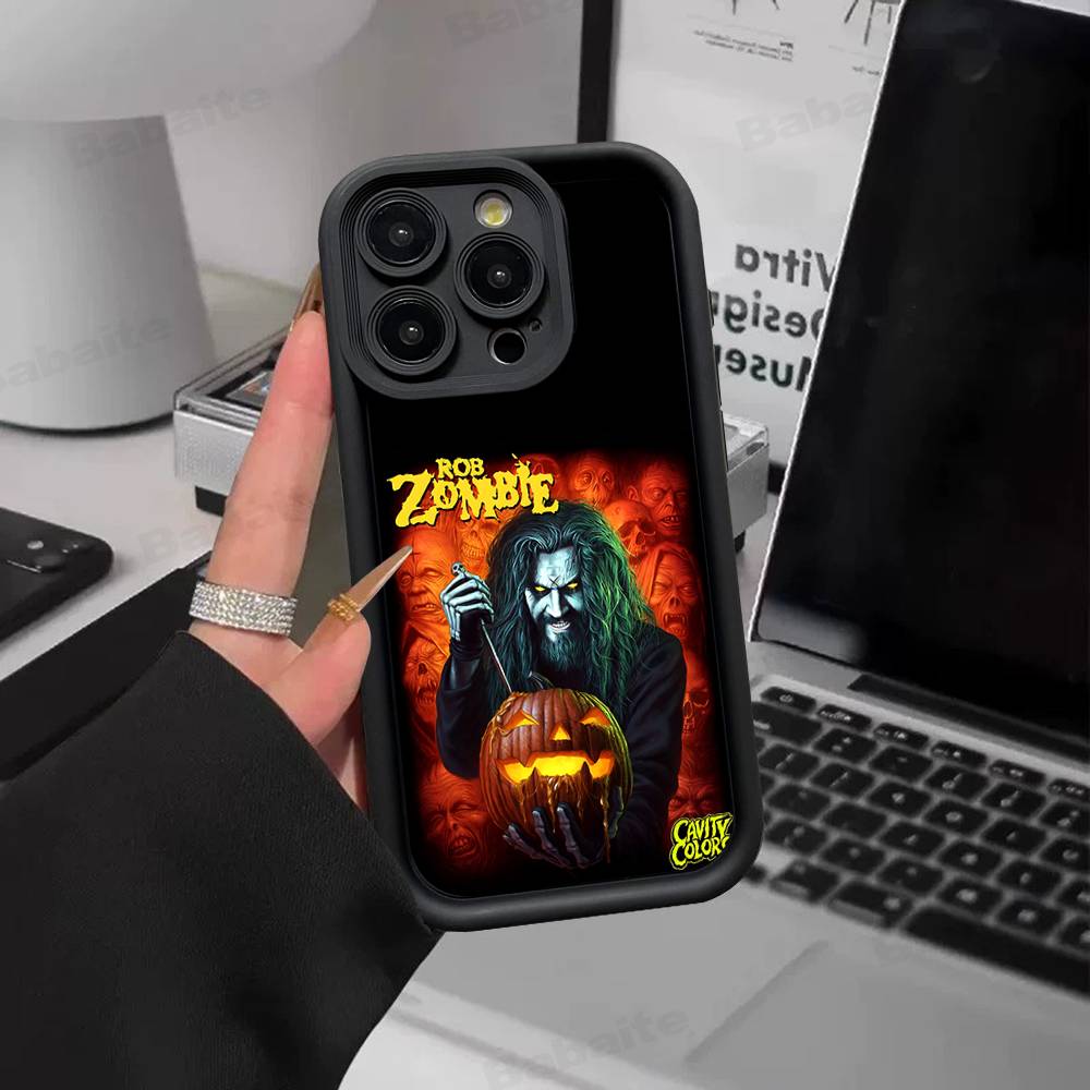 Retro Singer R-Rob Z-Zombie Phone Case For IPhone 17 16 15 13 11 12 14 Pro Max Plus Silicone Cover Shell
