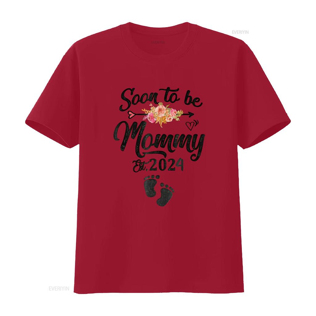 Soon To Be Mommy 2024 Mothers Day First Time Mom Pregnancy T Shirt Vintage Washed Designer Clothes Unisex Casual Streetwear