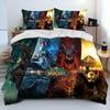 Joc de imprimare 3D World Warcraft WOW Set de lenjerie de pat Husă de pilotă Set de pat Husă de pilota Față de pernă Consolator King Queen Size Băieți Adult