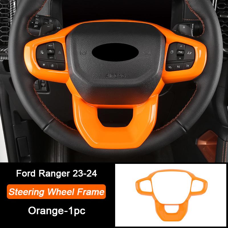 Orange Car Central Gear Shift Panel Rear Air Outlet Frame Door Trim Strip For Ford Ranger Raptor Wildtrak T9   2024 2025