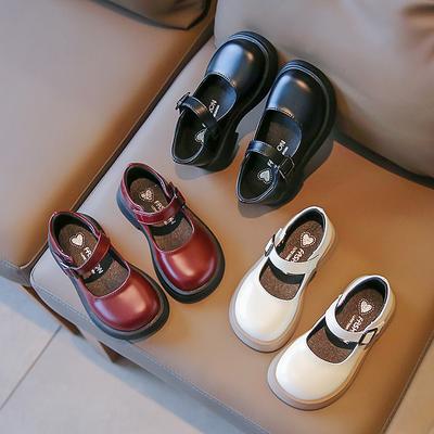 Primavera Outono Sapatos de couro infantis Versáteis Crianças Meninas Casuais Sapatos Únicos Moda Estilo Coreano Princesa Mary Jane Sapatos