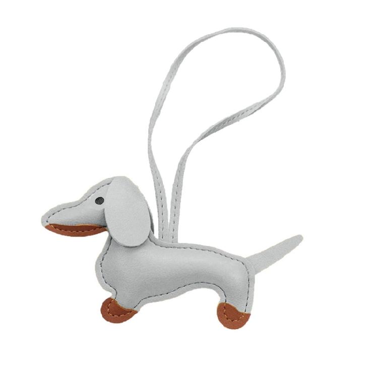 Süßer PU-Leder Tieranhänger Niedlicher Dackel Hund Schlüsselanhänger Anhänger Hängendes Ornament Rucksack Handtasche Charm Geschenk
