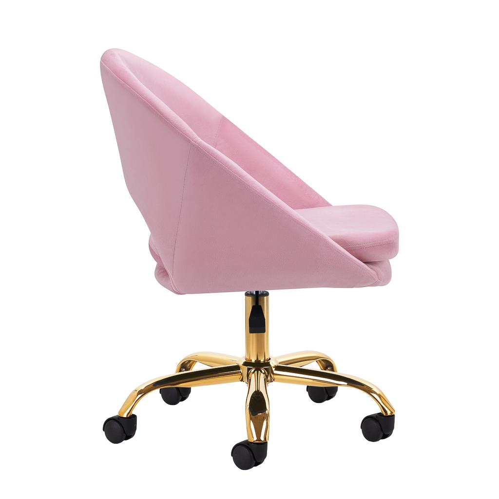 4Rico Swivel Chair Qs-Mf18G Velvet Pink