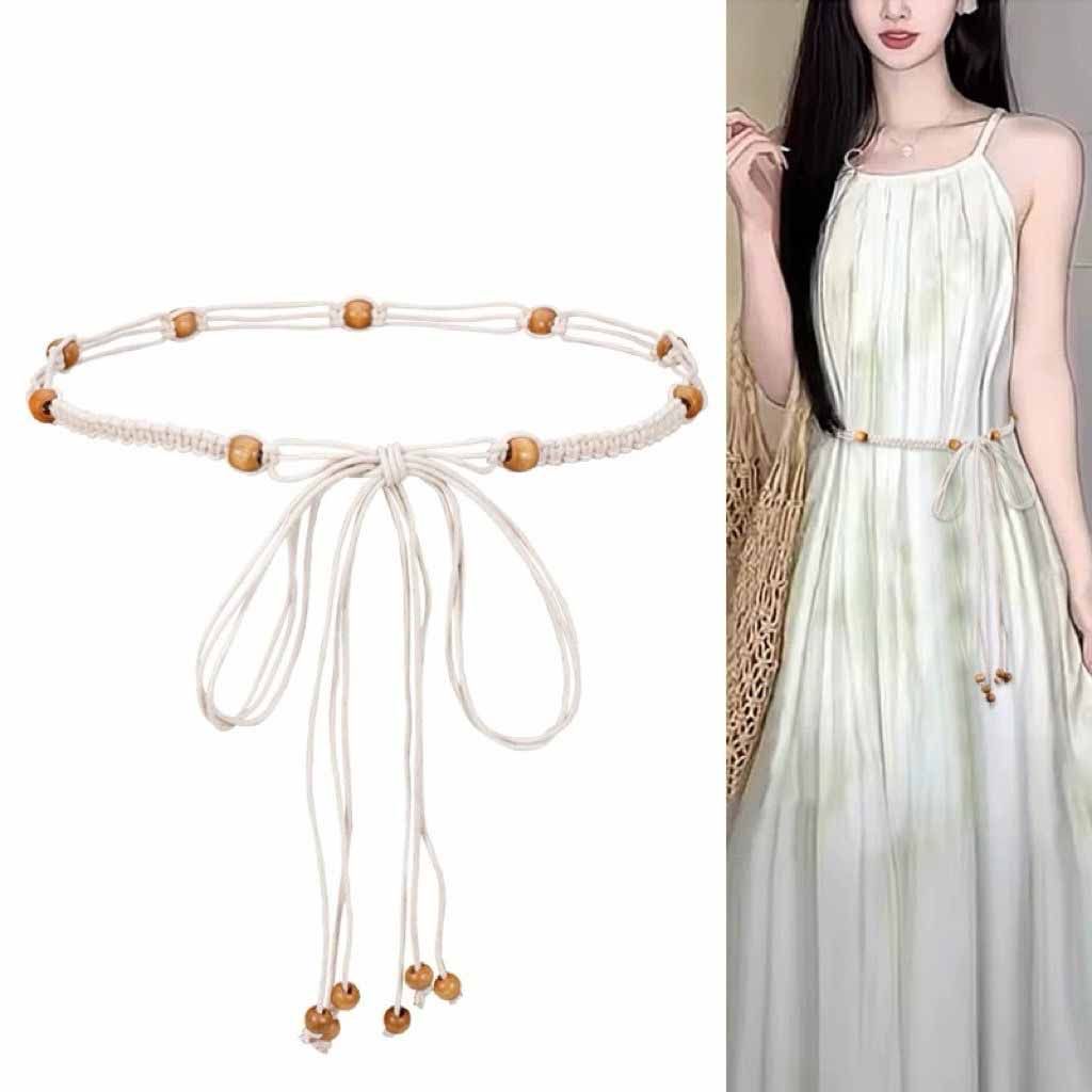 Waist Chain Accessories Women's Bohemian Ethnic Style Dress Summer Weaving Waist Rope Belt Decorative Dress Sweater