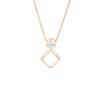 Necklace Ins Female Tide Niche Original Design Sense Versatile Diamond Rhombus Pendant Collarbone Chain