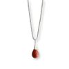 Fashion Commuter Must Enter Premium Metal Copper Platinum Plated Ruby Water Drop Pendant Clavicle Chain Simple Temperament Necklace